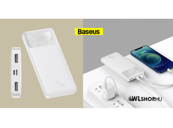 Baseus Bipow 10000mAh ülső akkumulátor 15W 2xUSB/USB-C/Mi