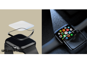 42mm Apple Watch 1/2/3/4 teljes képernyős kijelzővédő üveg - Fekete