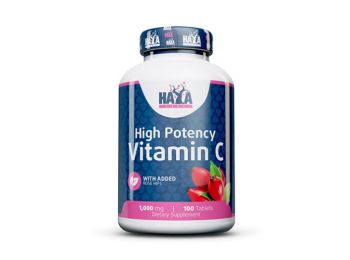 High Potency Vitamin C 1,000mg with rose hips 100 tabl. HAYA