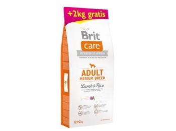 Brit CARE Adult Medium( Bárány & rizs ) kutyatáp 12+2