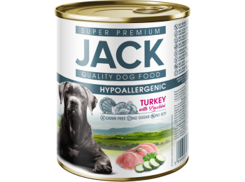 Jack Kutya Konzerv Hypoallergén Pástétom Pulykahús-Cukk