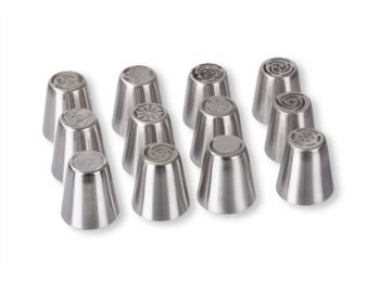 12 részes rozsdamentes nagy méretű orosz díszítőcső k