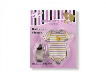 Fém babaruha, cumisüveg keksz és fondant kiszúró készl