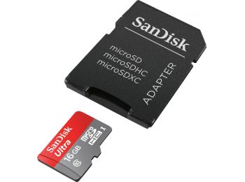 SanDisk ULTRA micro SDHC 16GB memóriakártya+ adapter