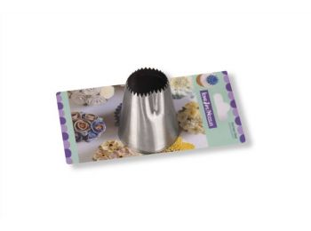 Szív alakú recés nagy méretű díszítőcső