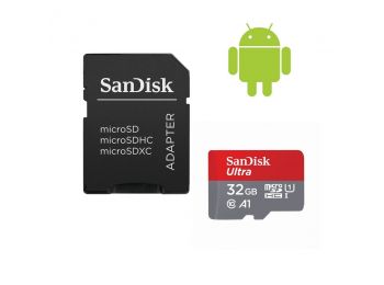 SanDisk  microSDHC™ Mobile Ultra™32GB memóriakártya, + adapter,