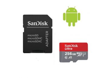 SanDisk  microSDXC Mobile Ultra 256GB memóriakártya, + ada