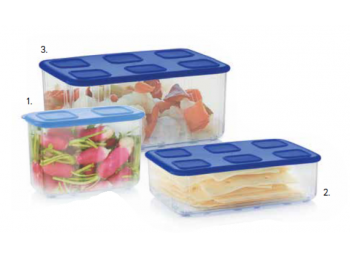 Átlátszó Társ Nagy Szett kék tetővel Tupperware