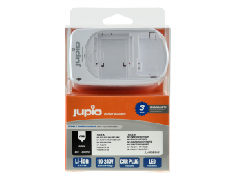 Sony akkumulátor töltő, 12-240V, autós és hálózati, Jupio Brand Charger