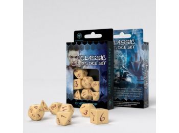 Dobókocka szett - Classic RPG - bézs/burgundi vörös (7 d