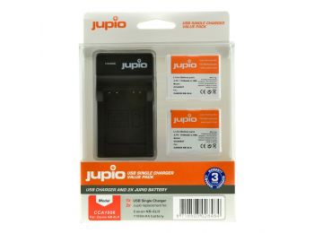 Jupio Value Pack Canon NB-6LH 2 db fényképezőgép akkumulátor + USB dupla töltő
