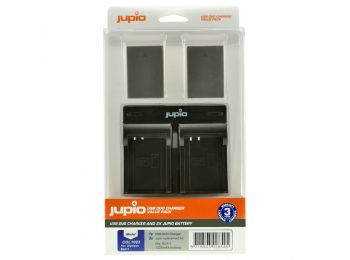 Jupio Value Pack Olympus BLN-1 / BLN1 2db fényképezőgép akkumulátor + USB dupla töltő
