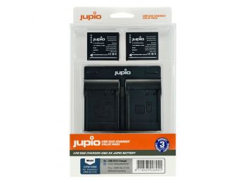 Jupio Value Pack Panasonic  DMW-BLG10 2db fényképezőgép akkumulátor + USB dupla töltő