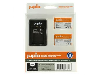 Jupio Value Pack Sony NP-BX1 2db fényképezőgép akkumulátor + USB dupla töltő