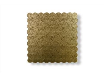 30*30 cm-es arany színű szögletes tortakarton