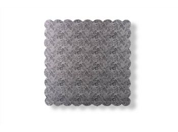 30*30 cm-es ezüst színű szögletes tortakarton