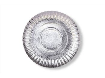 20 cm-es ezüst színű kerek tortaalátét