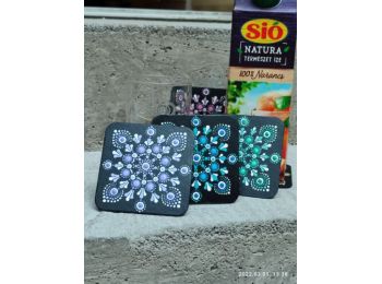 Poháralátét készlet mandala mintával 6db