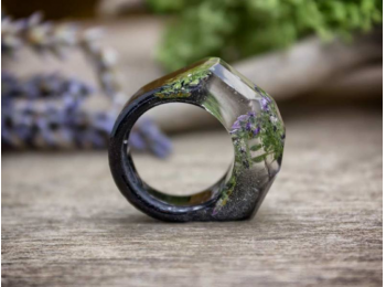 Intarzia öntött műgyanta gyűrű