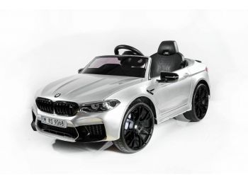 BMW M5 24V Elektromos játékautó, lakkozott ezüst, Puha E