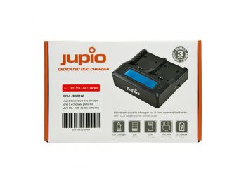 Jupio Duo akkumulátor töltő JVC SSL-JVC50 / SSL-JVC75 akkumulátorokhoz