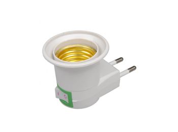 Fali konnektor E27 villanykörte éjjeli lámpa