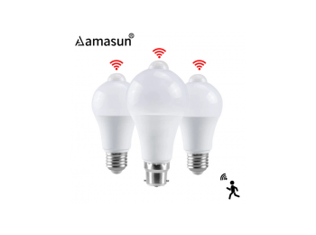 Amasun mozgásérzékelős villanykörte E27, 12W, LED, mele