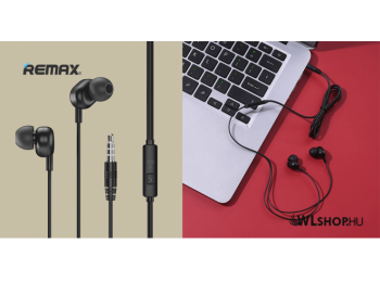 Vezetékes fülhallgató/headset Remax RW-105 - Fekete