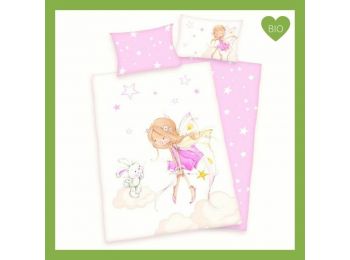 TÜNDÉRKÉS 2 részes biopamut ovis ágynemű-garnitúra 10