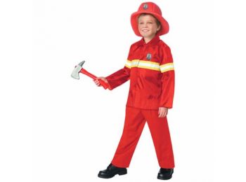 O2F tűzoltó jelmez gyerek (7-9 éves)