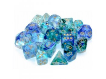 Chessex dobókocka szett - Óceán kék/arany (7 darabos)