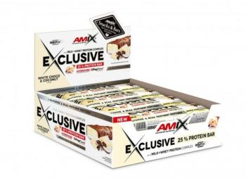 Exclusive Protein Bar Box 12x85g white-chocolate AMIX Nutrition