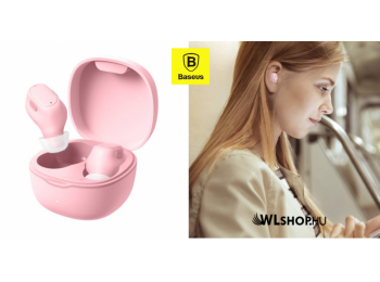 Baseus Bluetooth vezeték nélküli fülhallgató/headset Encok True WM01 - Rózsaszín
