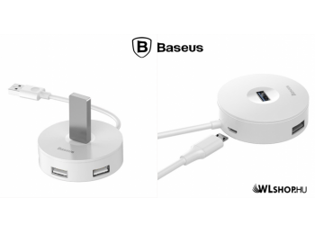 Baseus HUB 1xUSB3.0 - 3xUSB2.0  15cm - Fehér