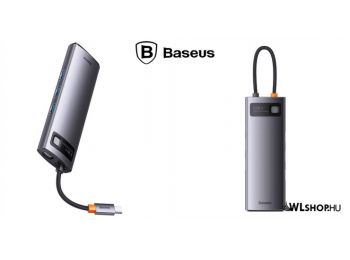 Baseus Metal Gleam 8in1 Multifunkciónális USB-C HUB 3x USB 3.0 + 2x HDMI + USB-C PD + microSD / SD