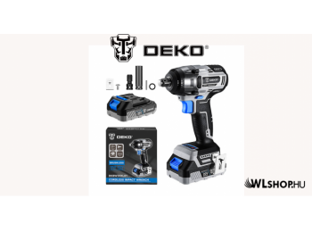 Deko Tools Kefe nélküli akkus ütvecsavarozó 20V 350Nm, 2db 2Ah akkuval és töltővel DKBW20XL01-S3