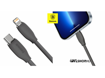 Baseus Jelly USB-C/Lightning szilikon adat/töltőkábel, 20