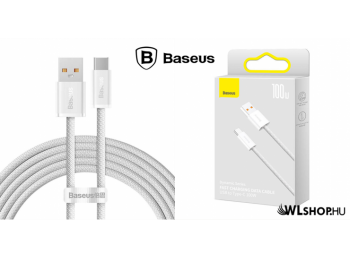 Baseus Dynamic Series USB-C adat/töltőkábel 100W 2m - Fehér