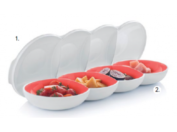 Allegra Kínáló Szett fehér/korall Tupperware