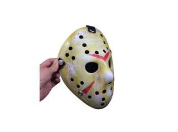 Péntek 13 - Jason Vorhees maszk - Halloween fehér-sárga