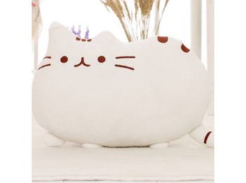 Pusheen plüss cica párna - fehér
