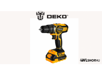 Deko Tools Akkus ütvefúró-csavarozó 16V 32Nm, 2db 1.5Ah 