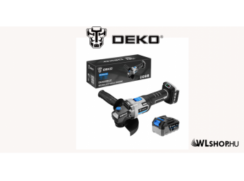 Deko Tools Akkus sarokcsiszoló kefe nélküli motor 20V 125mm, 1db 2.0Ah akkuval és töltővel DKAG20BL01-S1