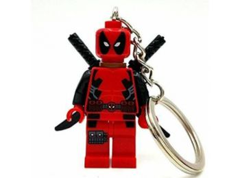 Deadpool építőjáték figura kulcstartó