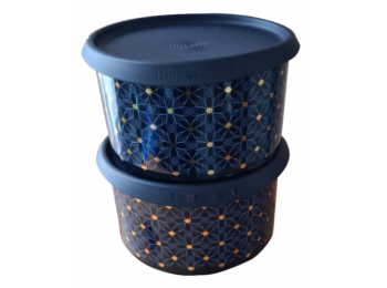Éjmintás Kerek Tároló 2x1,4 L sötétkék Tupperware
