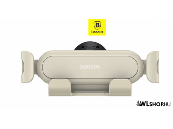 Baseus Lite gravitációs autós telefontartó szellőzőrácsra - Beige