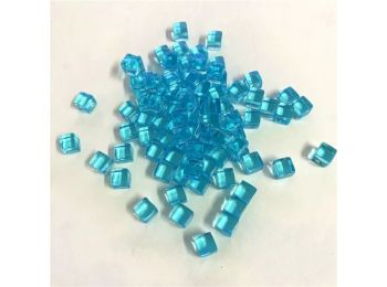 kristály kocka jelölő 8 mm (50 db) - átlátszó türkiz