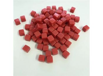 kristály kocka jelölő 8 mm (50 db) - piros