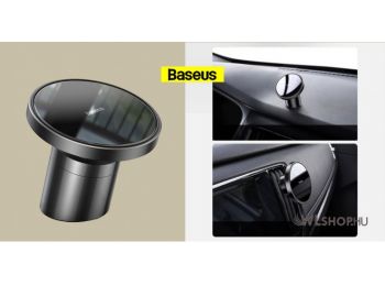 Baseus mágneses autós telefontartó szellőzőre és műszerfalra - Fekete