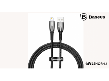 Baseus Glimmer Lightning adat/töltő kábel 2,4A 1m - Feket
